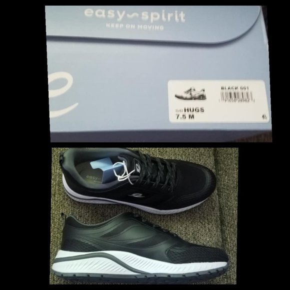 easy spirit sneakers black